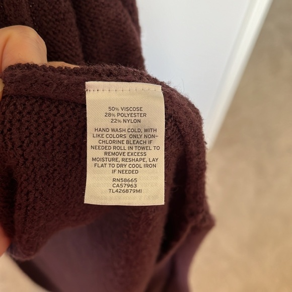 Leith Plum Full Length Cardigan - Picture 3 of 4